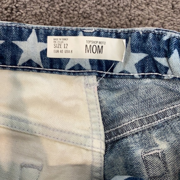 ⭐️HP⭐️ Like New Topshop Flag Mom Shorts! Size 6 - Picture 2 of 3